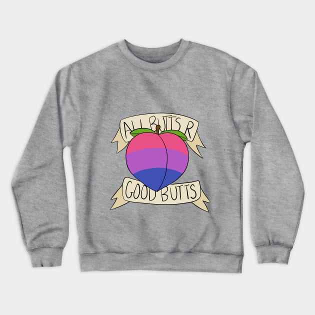 Bi Peach Crewneck Sweatshirt by K LaBarbera Art